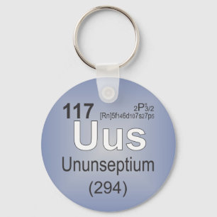 Individueel unununseptium-element - Periodieke tab Sleutelhanger