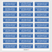 Individuele Mailing Adresetiketten Navy Blue Sticker (Vel)