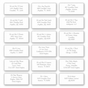 Individuele namen Adressen Verzending Sticker