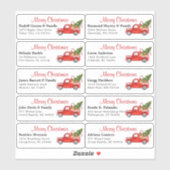 Individuele vakantienaam adresetiketten Sticker (Vel)