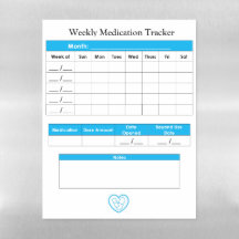 Individuele wekelijkse medicatietracker