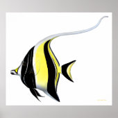 Indo Pacific Reef Moorish Idol Fish Poster (Voorkant)