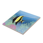Indo Pacific Reef Moorish Idol Fish Tile Tegeltje (Zijkant)