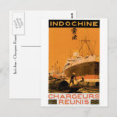 Indochine Chargeurs Reunis Briefkaart (Voorkant / Achterkant)