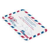 Indonesia Air Mail Wedding Save the Date 3x4 Magneet (Rechterzijde)