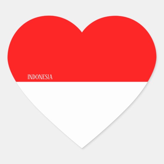 Indonesia Flag Splendid Patriotic Hart Sticker (Voorkant)