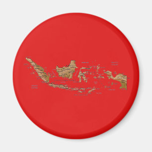 Indonesia Map Magnet Magneet