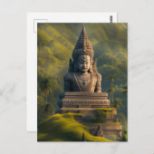 Indonesië Berg Boeddha Briefkaart (Voorkant / Achterkant)