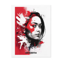 Indonesië Briefkaart - Portret - Vrouwenwereld