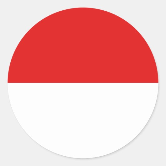 Indonesië Fisheye Flag Sticker (Voorkant)