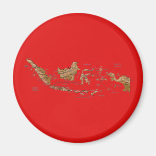 Indonesië kaart magneet