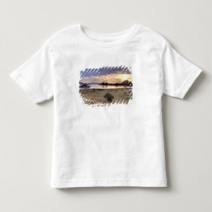 Indonesië, Komodo National Park. Zonsondergang op Kinder Shirts