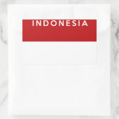 indonesië land vlag naam rechthoekige sticker (Tas)