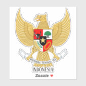 Indonesië National Emblem Patriotic Sticker (Vel)