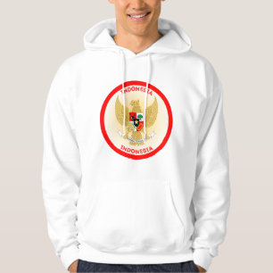 Indonesië Nationale Embleem Cirkel Vorm Hoodie