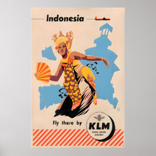 Indonesië Print Indonesische Kunst KLM Reis Poste