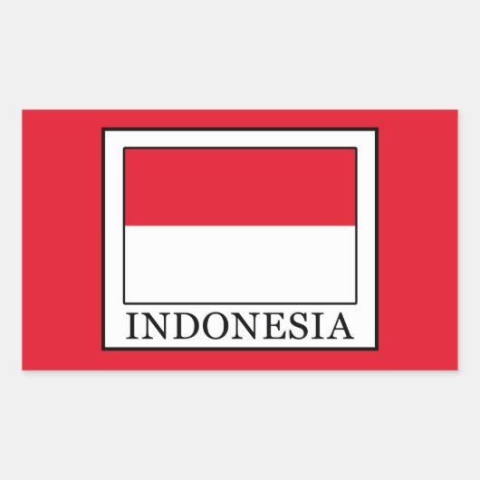 Indonesië Rechthoekige Sticker (Voorkant)