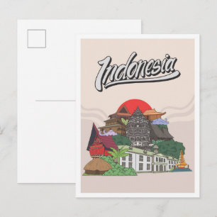 Indonesië Reizen Briefkaart
