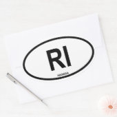Indonesië "RI" Ovale Sticker (Envelop)