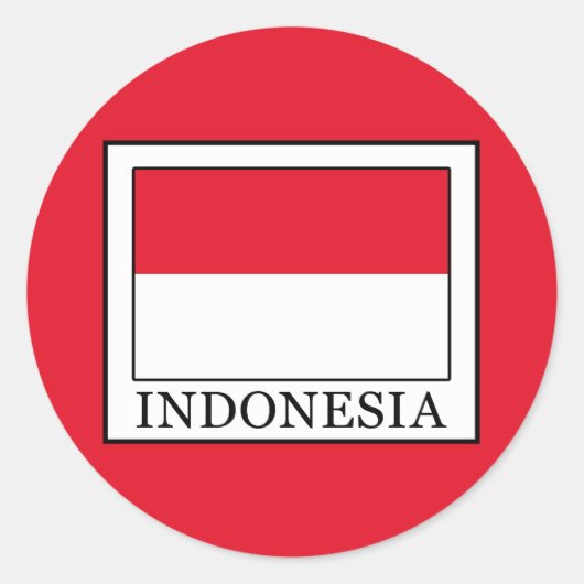 Indonesië Ronde Sticker (Voorkant)