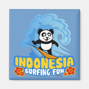 Indonesië Surfing Panda Magneet