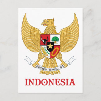 INDONESIË - verzegeling/embleem/blazon/wapen/symbo Briefkaart