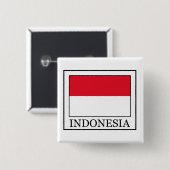 Indonesië Vierkante Button 5,1 Cm (Voorkant /achterkant)
