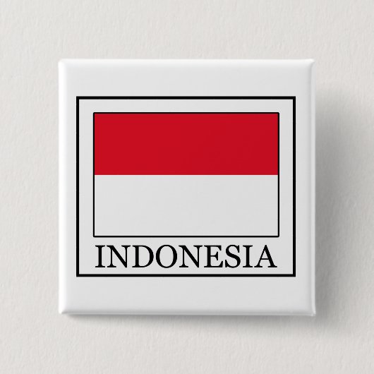 Indonesië Vierkante Button 5,1 Cm (Voorkant)
