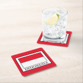 Indonesië Vierkante Kartonnen Onderzetter (Insitu)