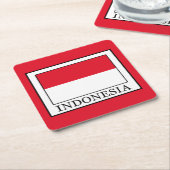 Indonesië Vierkante Kartonnen Onderzetter (Schuin)