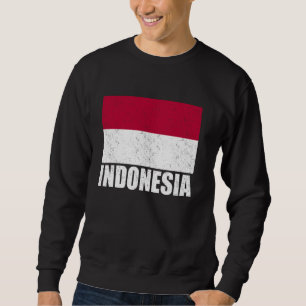 Indonesië Vlag Grunge Souvenir Indonesië Trui
