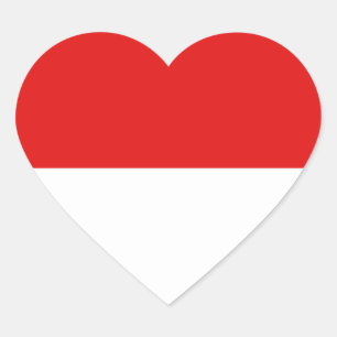 Indonesië Vlag Hart Sticker