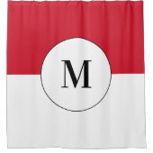 Indonesië Vlag met aangepaste tekst Douchegordijn (Voorkant)