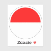 Indonesië Vlag Ronde Sticker (Vel)