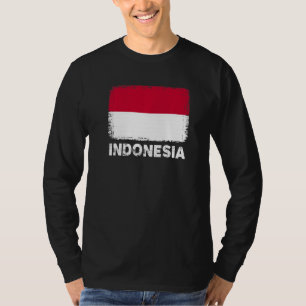 Indonesië Vlag Steun Indonesische Mensen Vrouwen T-shirt