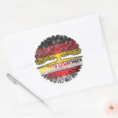 Indonesien Deutsch Deutschland Baum Ronde Sticker (Envelop)