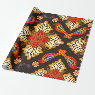 Indonesisch batikmotief met een zeer kenmerkende g cadeaupapier