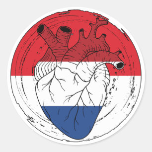 Indonesisch Indonesië Koningsdag Nederland Ronde Sticker
