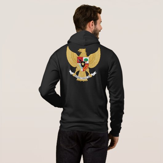 Indonesisch nationaal embleem hoodie (Achterkant volledig)
