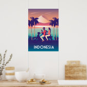Indonesisch poster voor het reizen met tenten (Keuken)