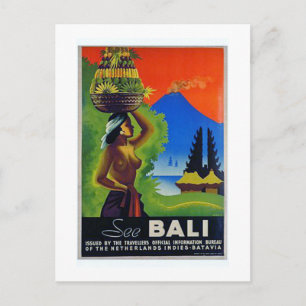  Indonesisch reisbureau Bali Briefkaart