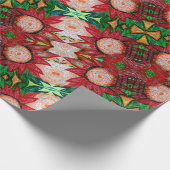 Indonesisch rood cadeaupapier (Hoek)