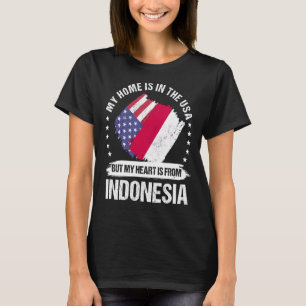 Indonesische Amerikaanse patriot kweekte mijn hart T-shirt