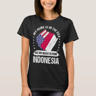 Indonesische Amerikaanse patriot kweekte mijn hart T-shirt