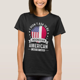 Indonesische Amerikaanse patriotkwekerij Humor vla T-shirt