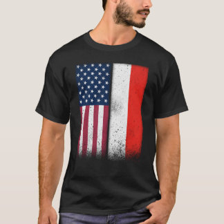Indonesische Amerikaanse vlaggen Proud USA T-shirt