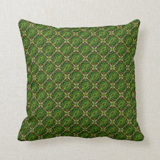 Indonesische batik Motif Kawung Dark Green Kussen