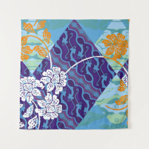 Indonesische batikmotieven met een zeer duidelijk  wandkleed