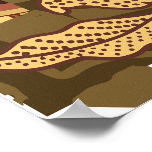 Indonesische batikmotieven met flora- en faunatpat poster (Hoek)