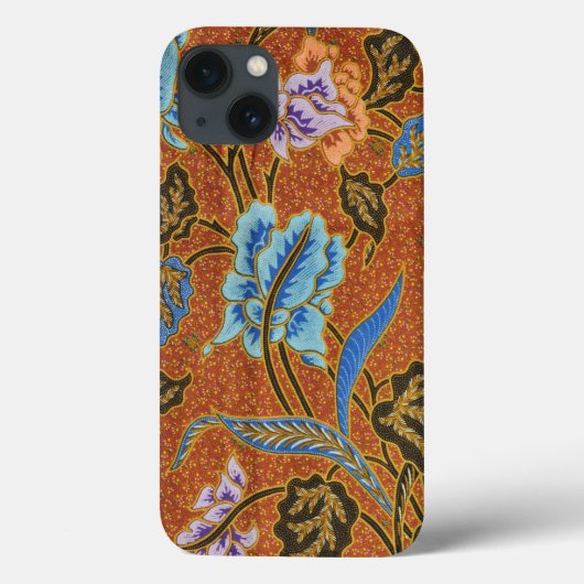Indonesische Bloemen Batik Goud Case-Mate iPhone Case (Achterkant)